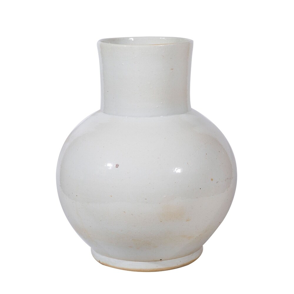 Busan White Balloon Jar Large