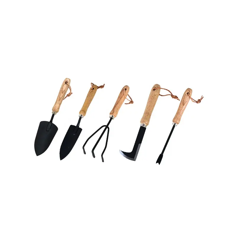 Hot sale s Wood/Metal Garden Tool Garden Hand Tool Carbon steel 6pcs garden tools sets with high quality