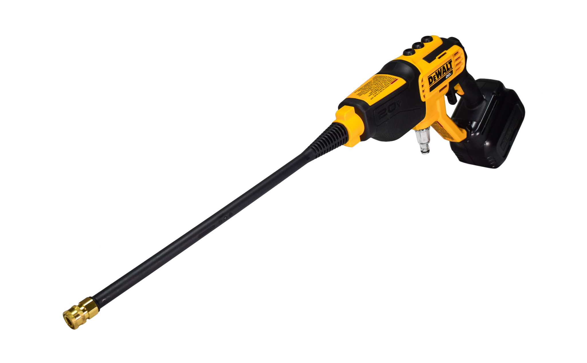 DW 20V 550 PSI， 1 GPM Cordless Power Cleaner w/ 4 Nozzles Tool-Only DCPW550B