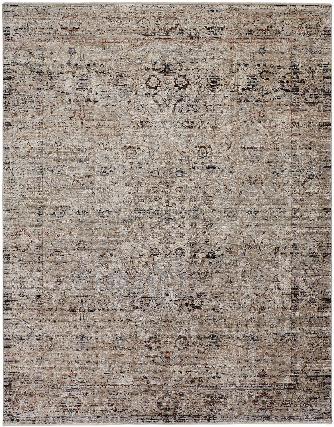 Ennis Ivory and Gray Rug by BD Fine