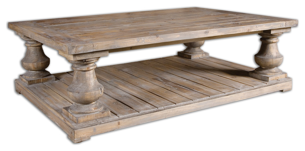 Uttermost Stratford Rustic Cocktail Table   Traditional   Coffee Tables   by HedgeApple  Houzz