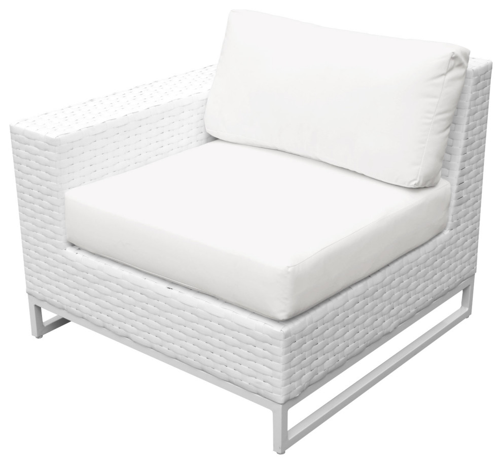 Miami 5 Piece Outdoor Wicker Patio Furniture Set 05h   Contemporary   Outdoor Lounge Sets   by Design Furnishings  Houzz