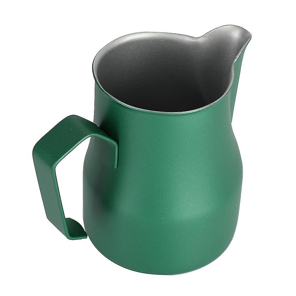 350ml Stainless Steel Milk Frothing Cup Coffee Pitcher Jug Latte Art for Coffee Shop (Green)