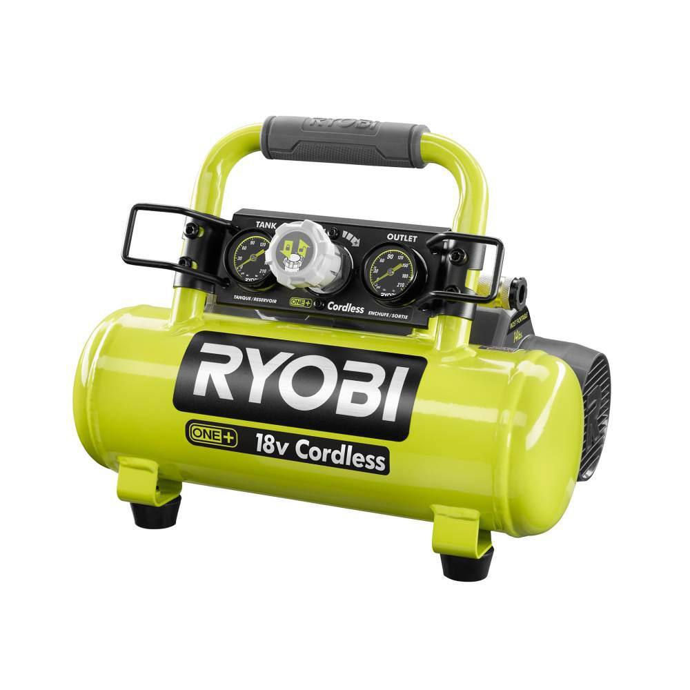 RYOBI ONE+ 1 Gal. 120 PSI Portable 18V Horizontal Air Compressor ( 0.5 CFM at 90 PSI ) P739