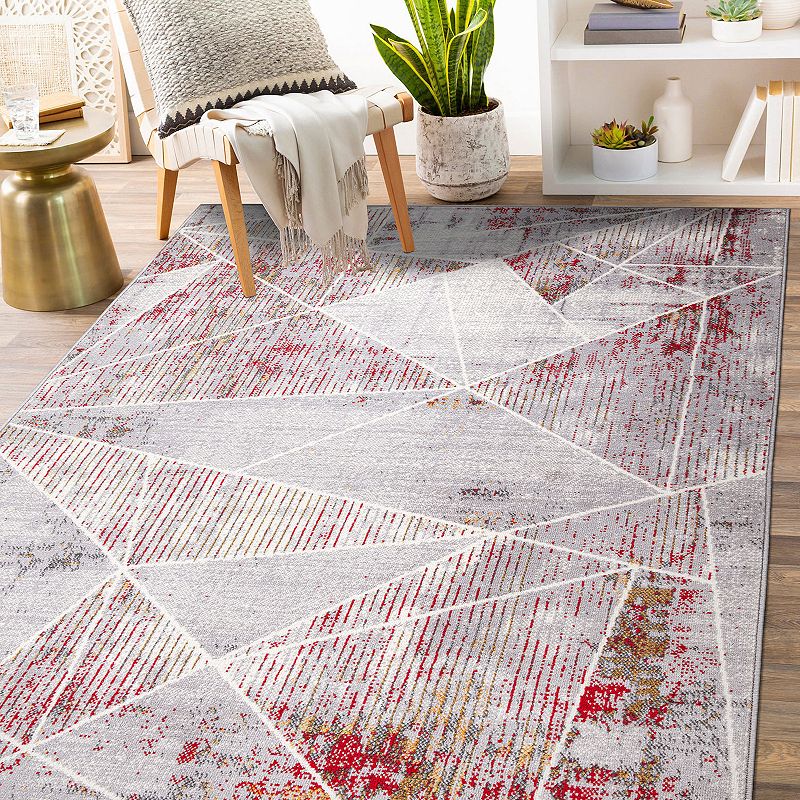 World Rug Gallery Invigorate Sleek Modern Geometric Area Rug