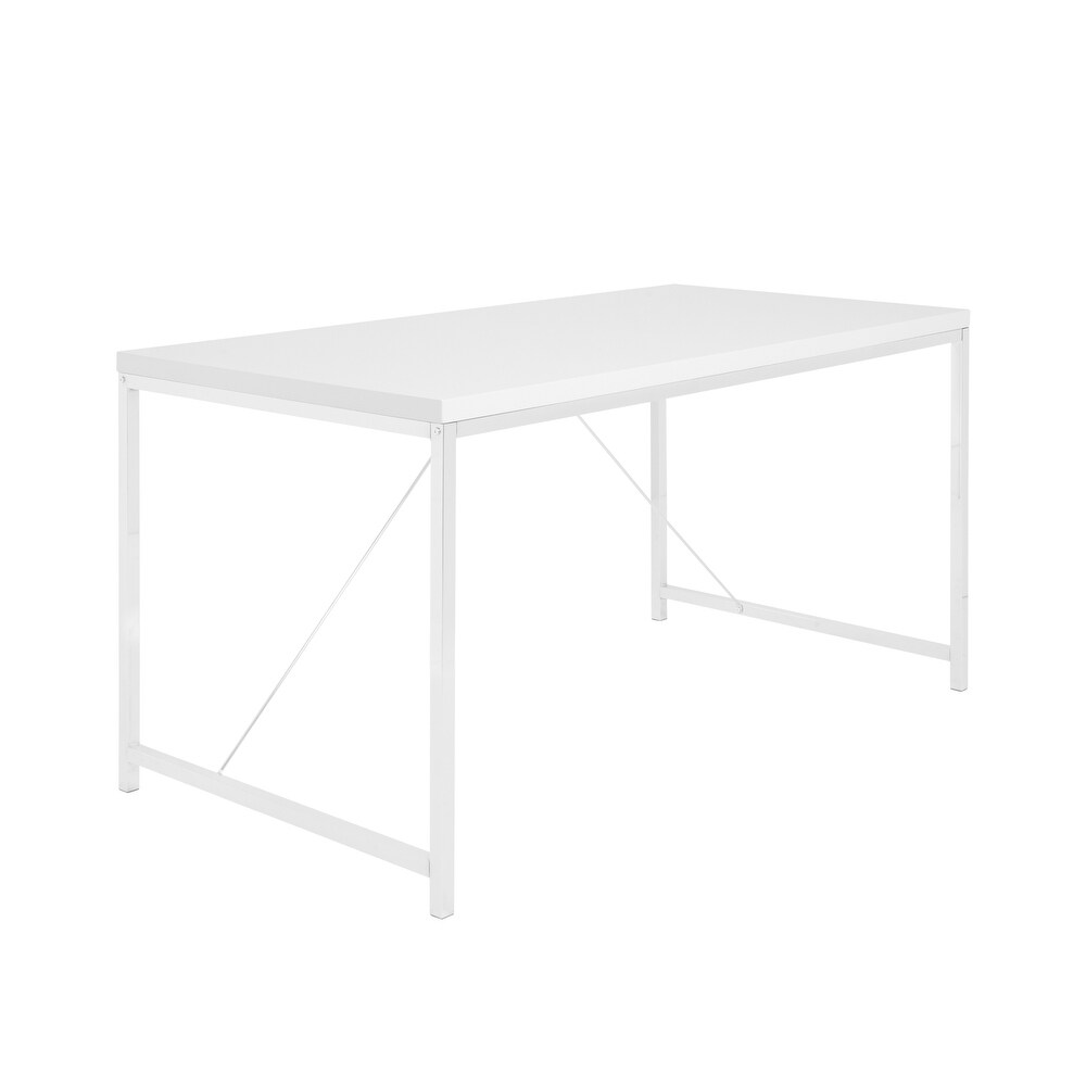 Gilbert Desk in White with White Frame