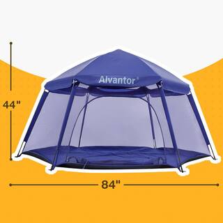 Alvantor 84 in. x 84 in. x 44 in. Navy Instant Pop Up Portable Play Yard Canopy Tent Kids Playpen Lightweight No Waterproof 8051