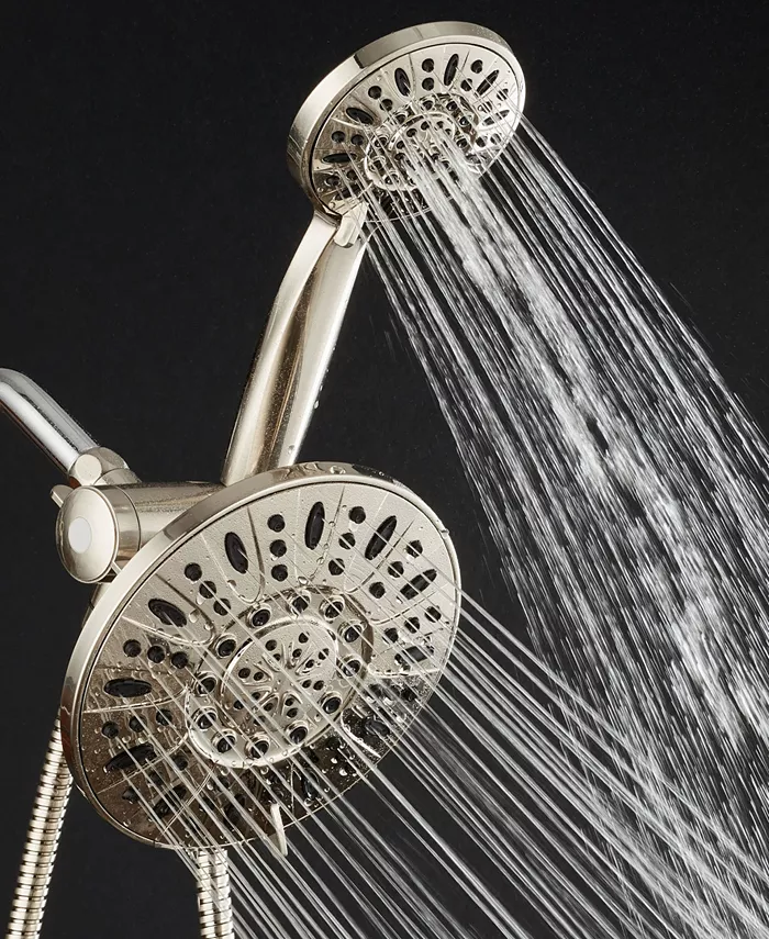 Aquadance High-Pressure 48-Setting Shower Head Combo with Extra-long 6 Foot Hose