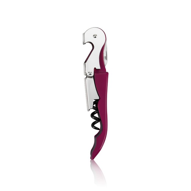 True Truetap Double Hinged Waiter s Corkscrew Burgundy Wine Bottle Opener With Foil Cutter Wine Key