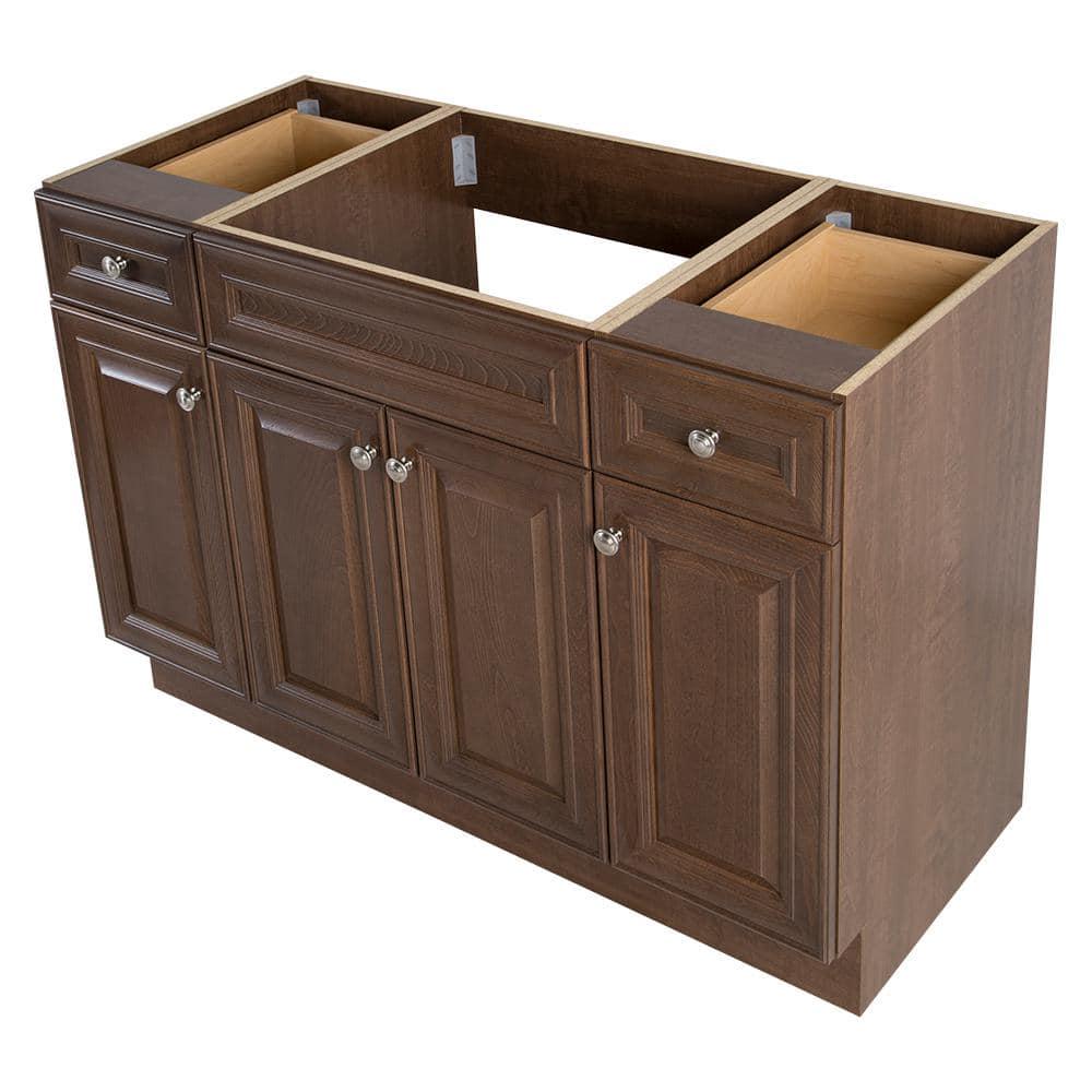 Glacier Bay Glensford 48 in W x 2165 in D x 3421 in H Bath Vanity Cabinet Only in Butterscotch