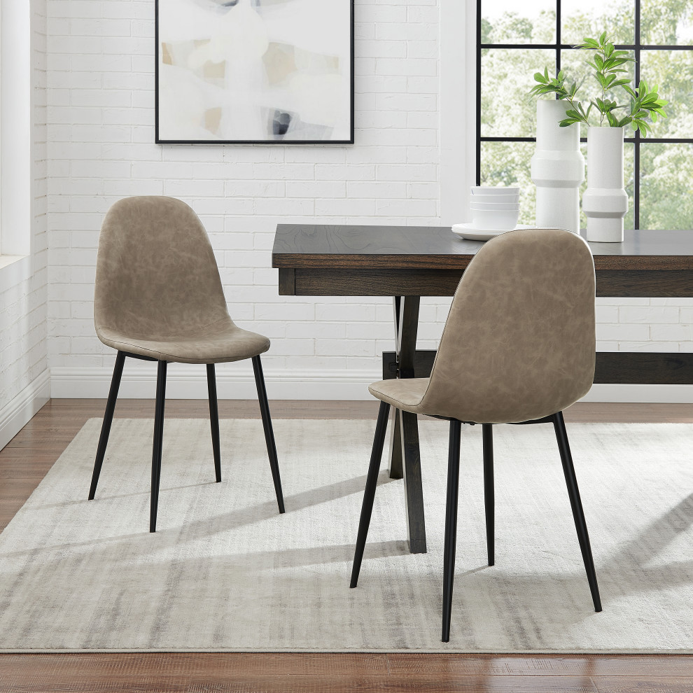 Weston 2 Piece Dining Chair Set   Midcentury   Dining Chairs   by Crosley  Houzz