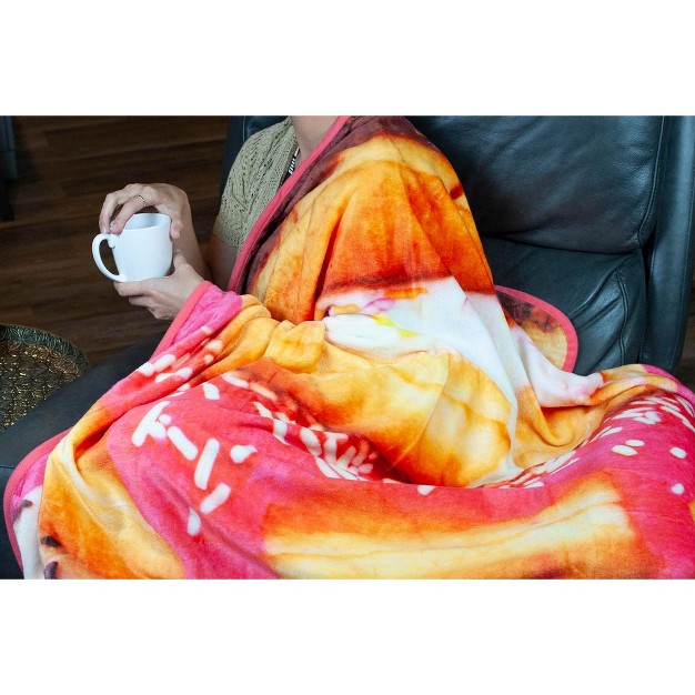 Just Funky Donuts Fleece Throw Blanket Large Soft Throw Blanket 60 X 45 Inches