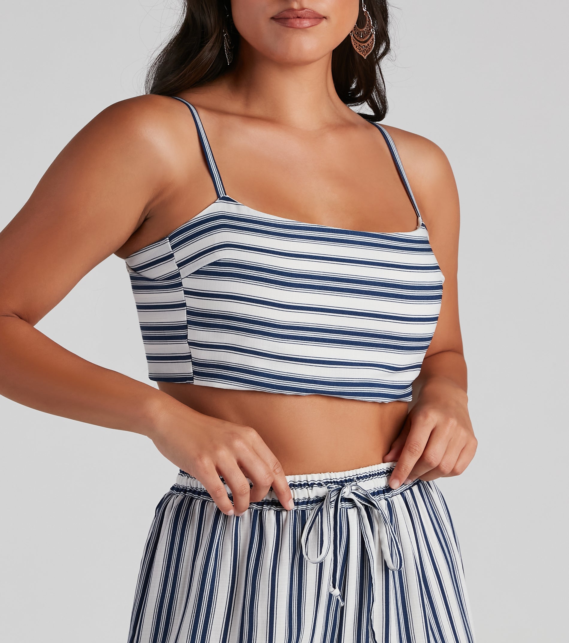 Sunday's Match Striped Linen Top