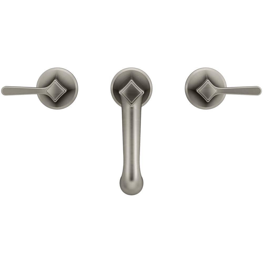 KOHLER Georgeson 8 in Widespread 2Handle Bathroom Faucet with Drain in Vibrant Brushed Nickel