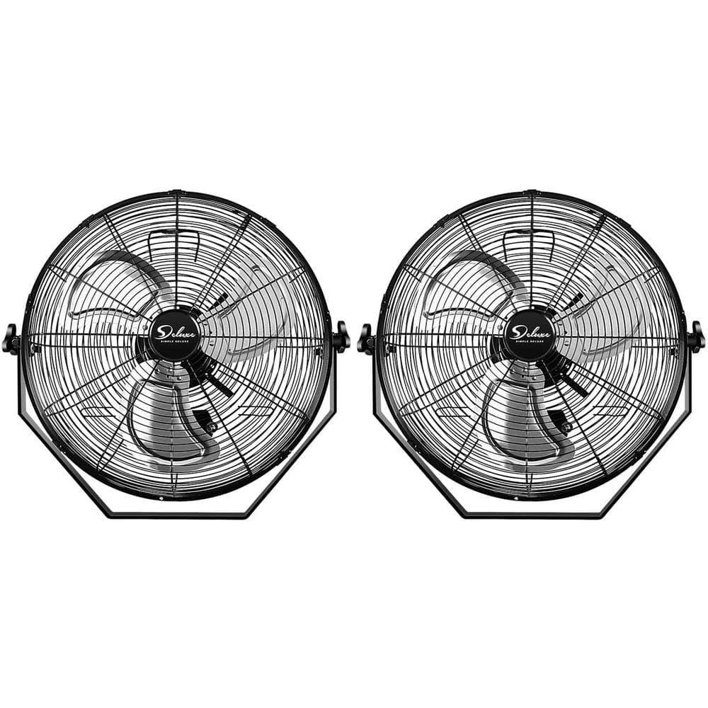 Amucolo 18 in 1Box Black 3Speed High Velocity Wall Mount Fan