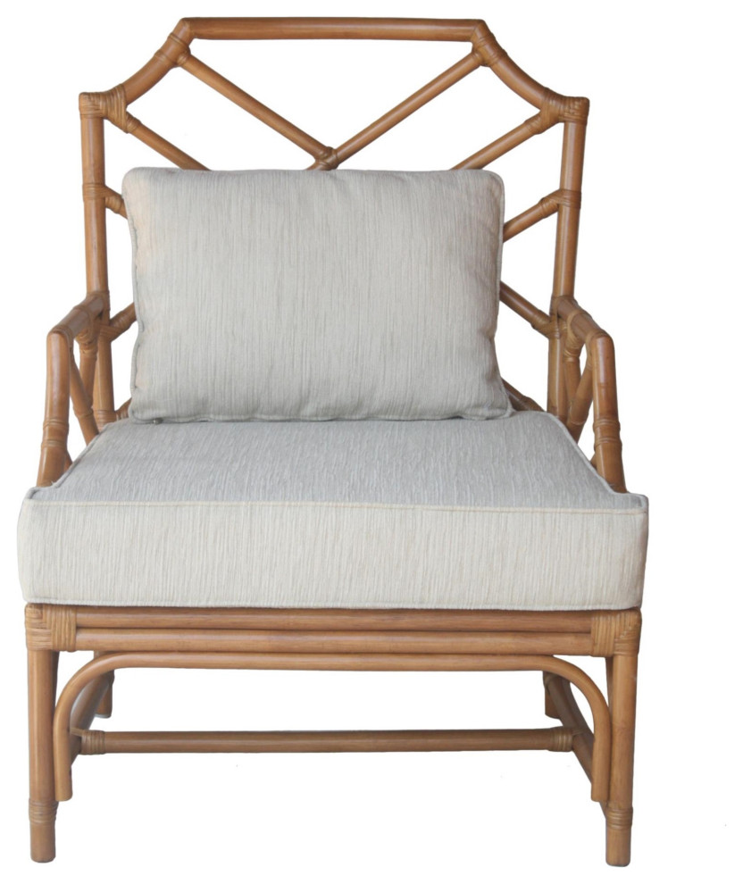 Kara Rattan Accent Arm Chair   Tropical   Armchairs And Accent Chairs   by VirVentures  Houzz