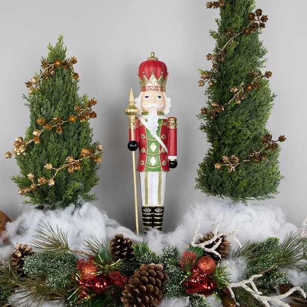 22 Red and Gold Christmas Nutcracker with Scepter