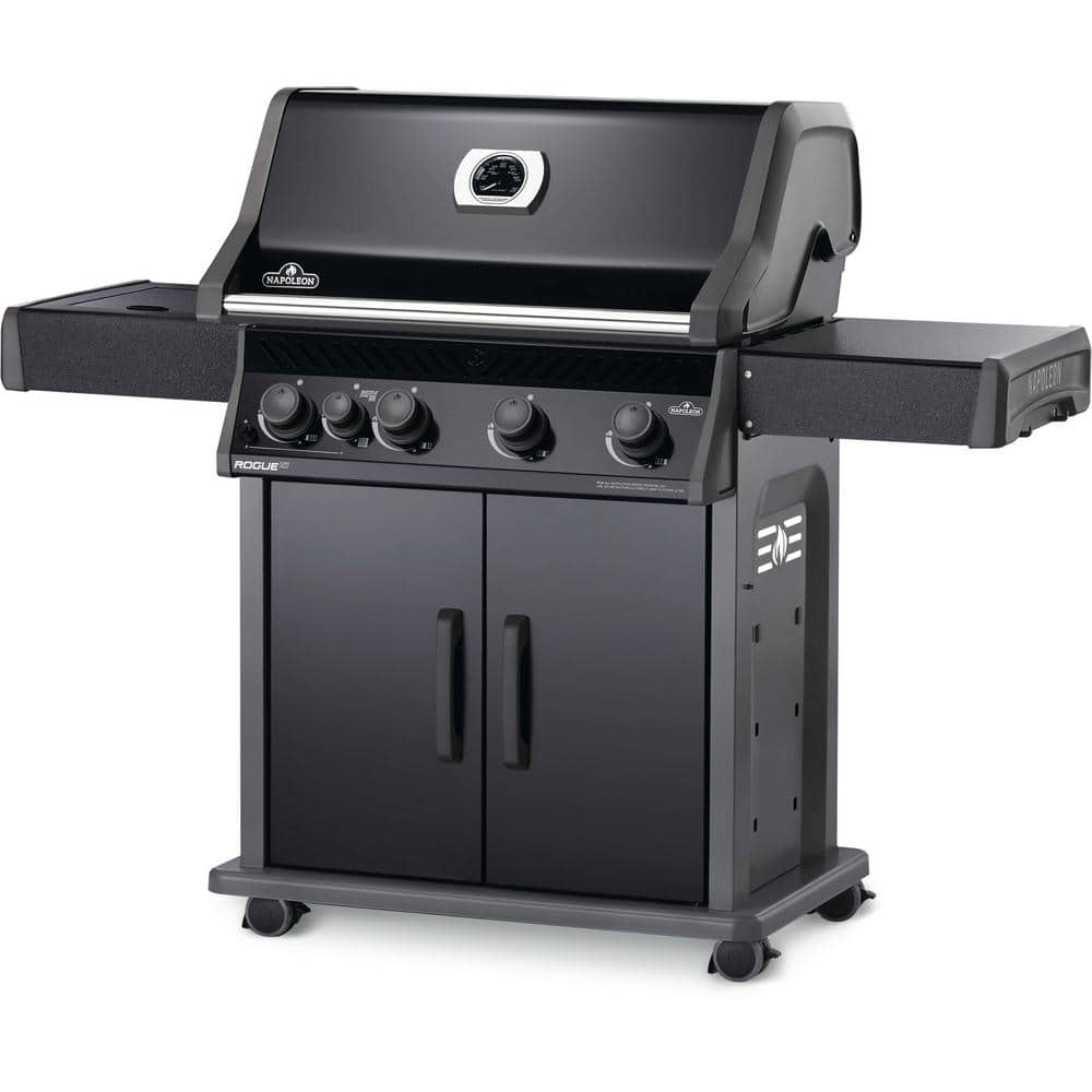 NAPOLEON Rogue 4-Burner Propane Gas Grill with Infrared Side Burner in Black RXT525SIBPK-1