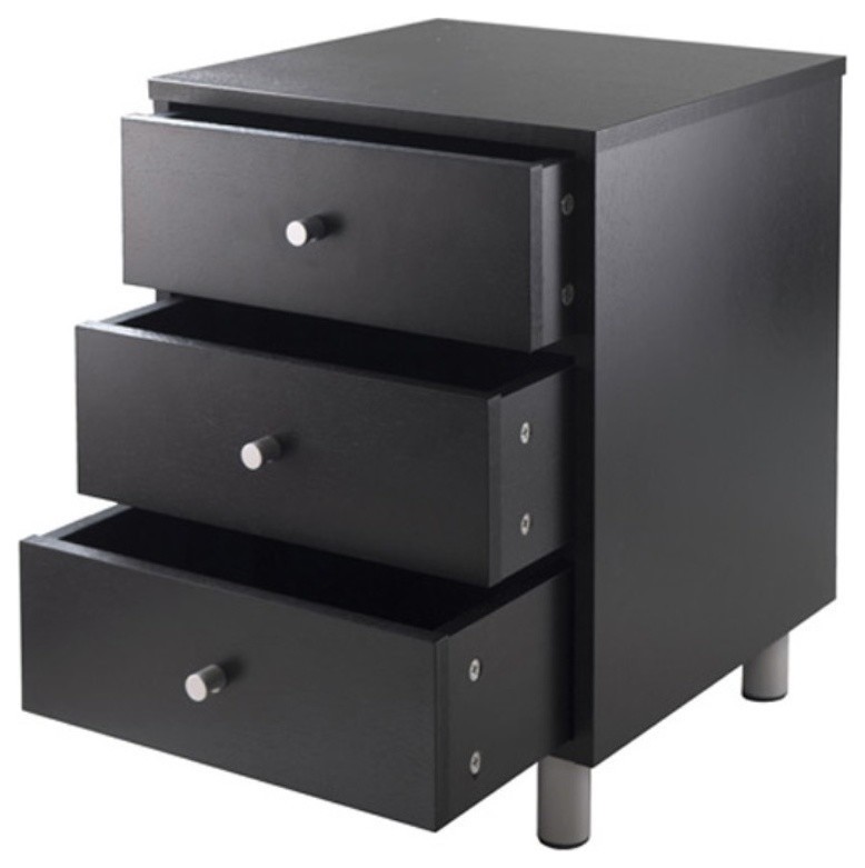 Ergode Daniel Accent Table  Nightstand  Black   Contemporary   Side Tables And End Tables   by VirVentures  Houzz