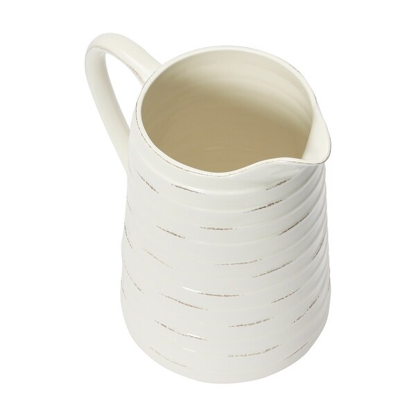 White Ceramic Pitcher