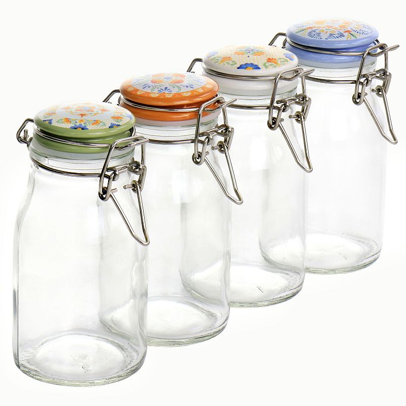 Laurie Gates California Designs Tierra 4 Piece Mini Glass Jar Canister Set