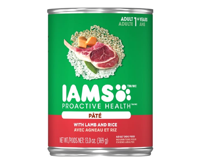 Iams Proactive Health Adult Pate with Lamb and Rice， 13 oz. Can