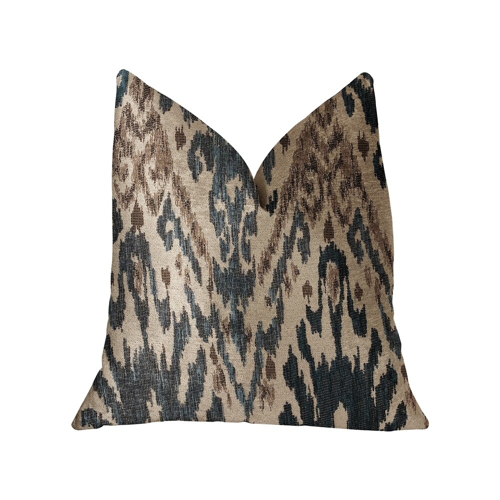 Plutus Kaveh Green  Beige and Brown Luxury Decorative Throw Pillow