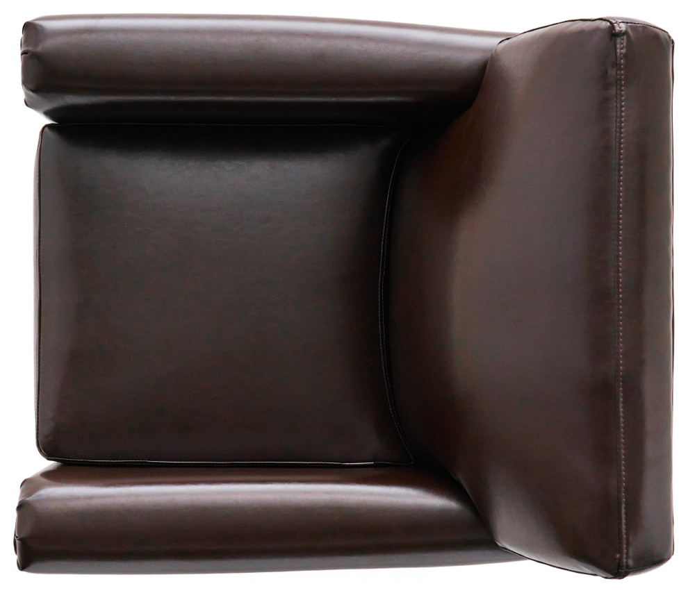 GDF Studio Bristol Leather Club Chair   Transitional   Armchairs And Accent Chairs   by GDFStudio  Houzz