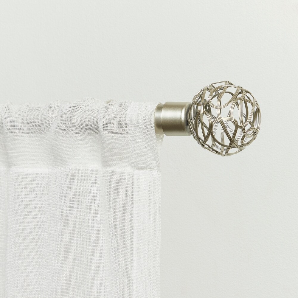 ATI Home Curtains Catherine Curtain Rod and Finial Set