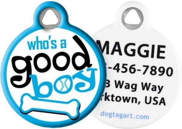 Dog Tag Art Good Boy Personalized Dog and Cat ID Tag