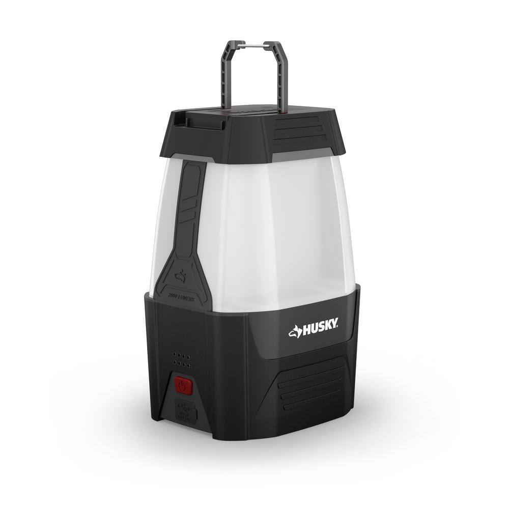 Husky 2000 Lumens Hybrid Power LED Lantern with Rechargeable Battery Included HSKY2000L