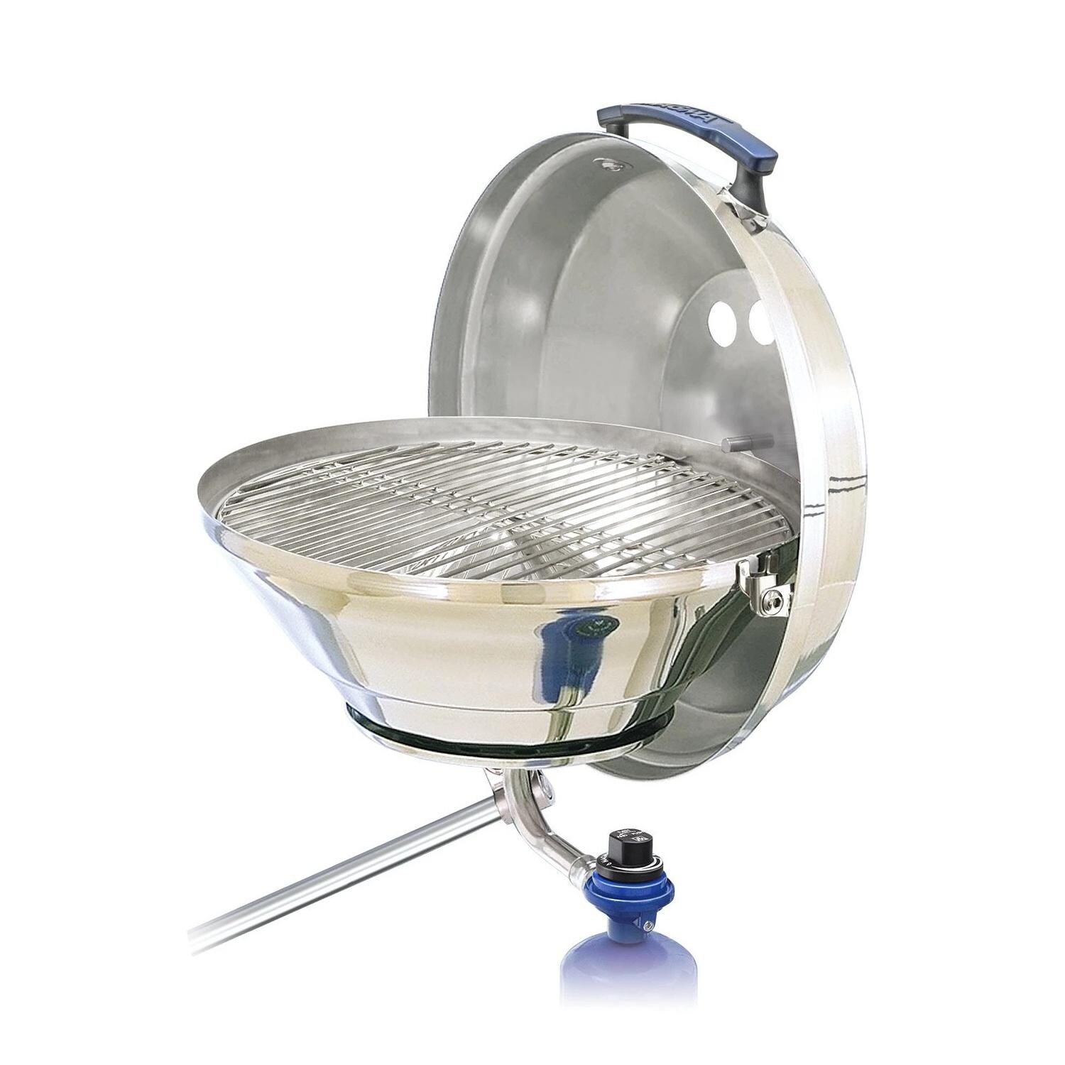 Magma Original Size Marine Kettle Gas Grill on Round Rail Mount