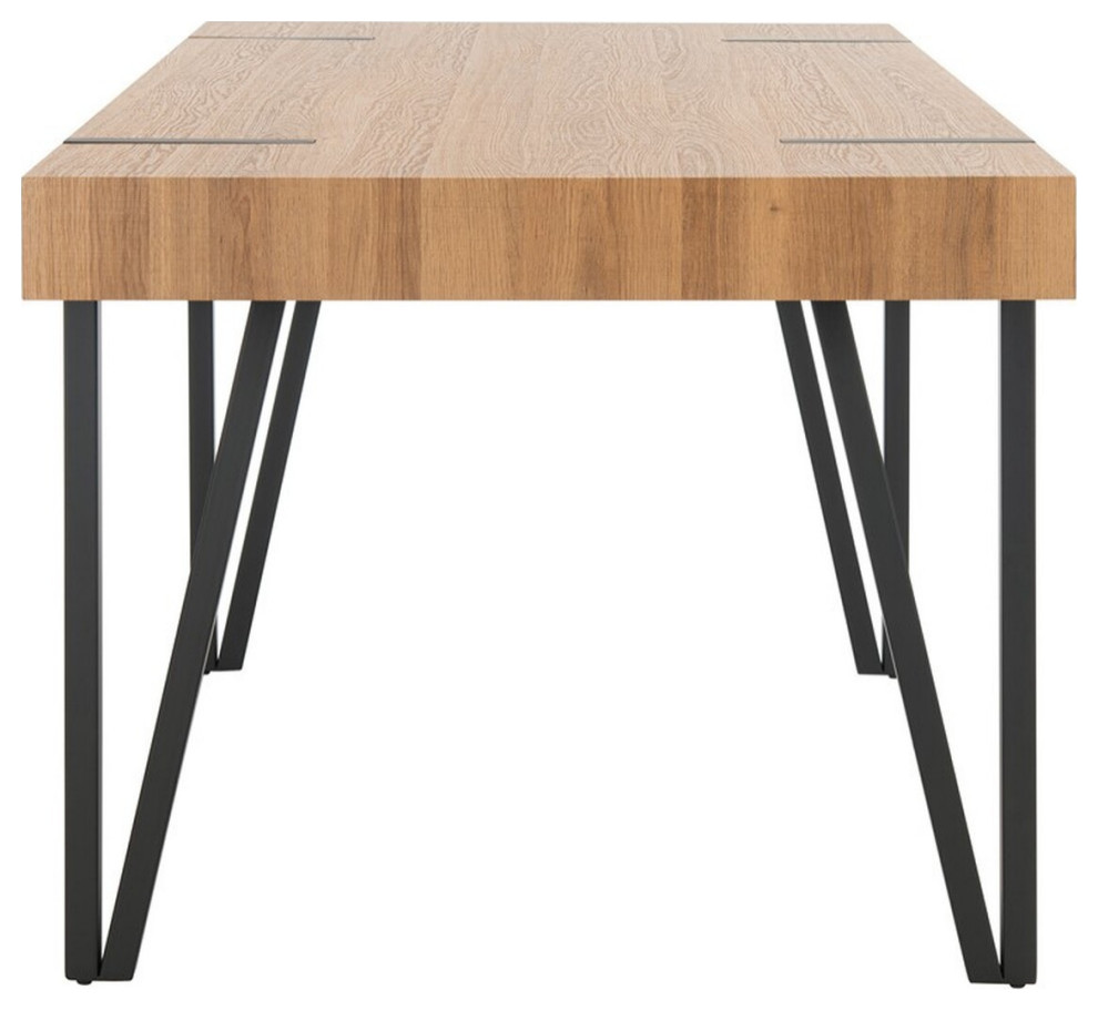 Jazzie Dining Table Natural Brown / Black Legs   Industrial   Dining Chairs   by AED Luxury Home Decor  Houzz