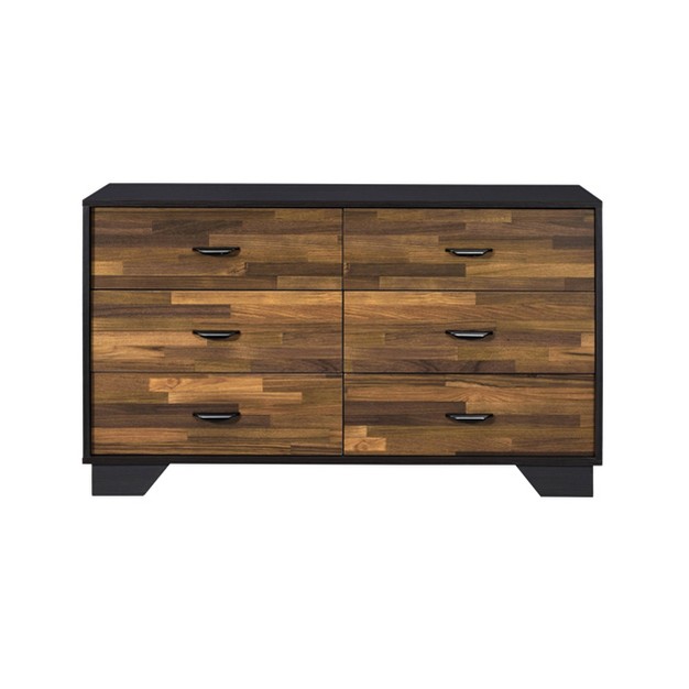 Eos Dresser Walnut black Finish Acme Furniture