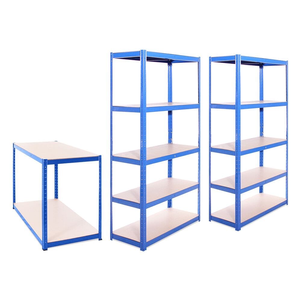 5 Tier Boltless Shelving Unit (set of 2) Plus Workbench