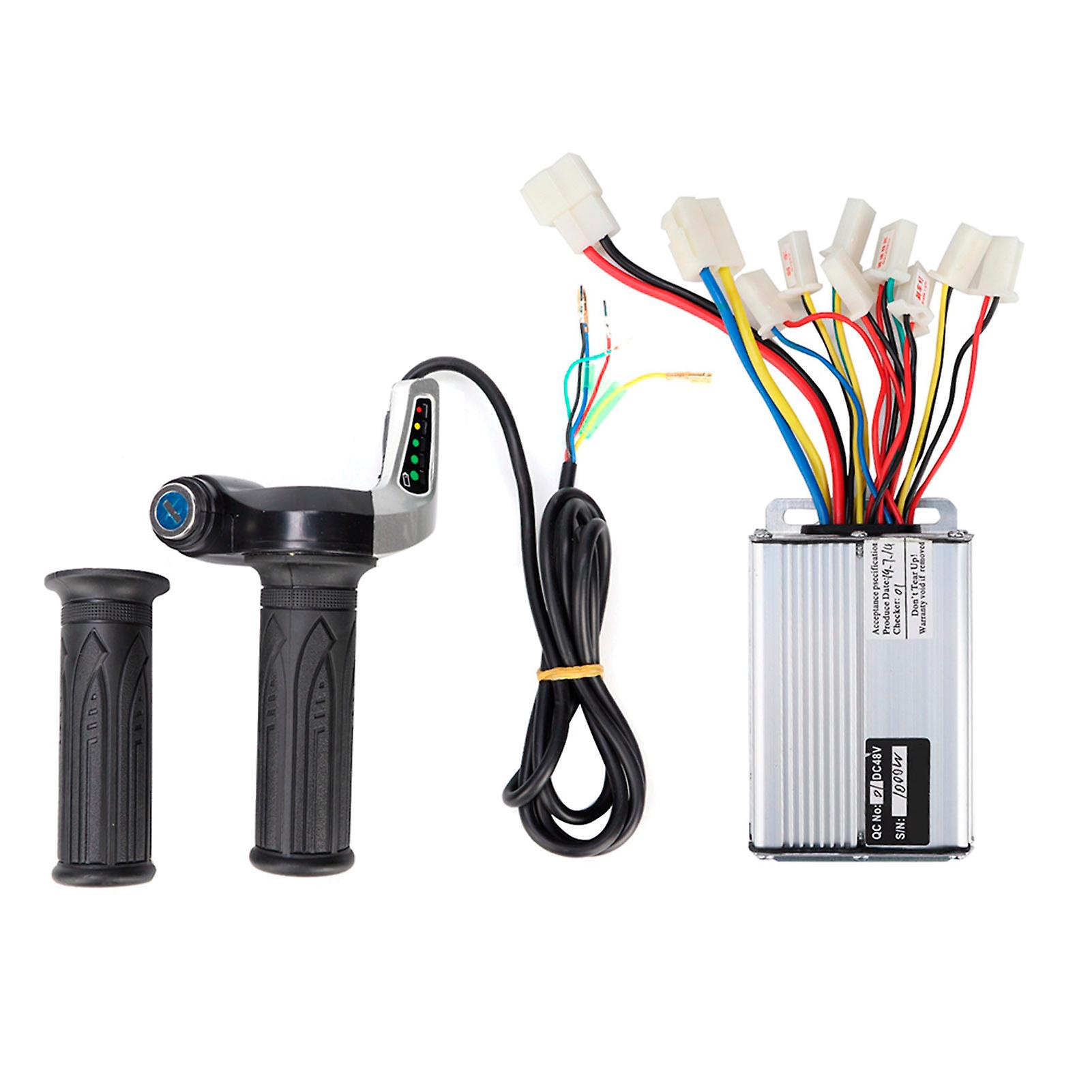 48v 1000w Electric Bike Motor Brushed Speed Box Controller With Throttle Swing Grip Accessory