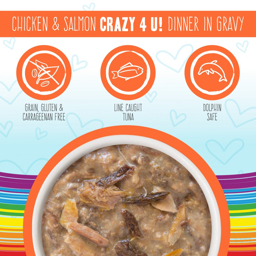 Weruva BFF Oh My Gravy Crazy 4 U Grain Free Chicken  Salmon in Gravy