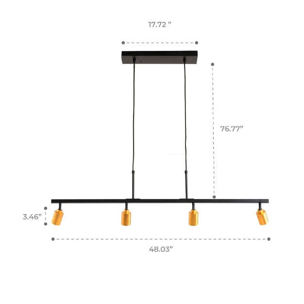 Vidalite Shura Linear Track Light Pendant With Rotating Heads