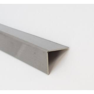 ACEROS SILVA LLC Corner Edge Brushed Silver 0.59 in. D x 0.59 in. W x 96 in. L Stainless Steel Molding and Transition Trim ASBREDGE59