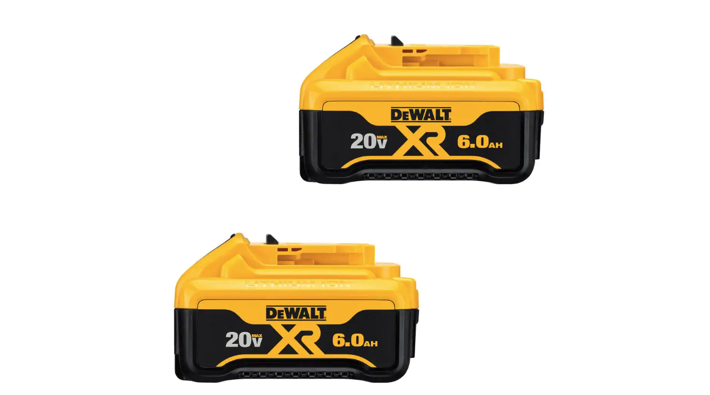 DEWALT DCB206-2 20-Volt MAX XR Premium Lithium-Ion 6.0Ah Battery Pack (2-Pack)