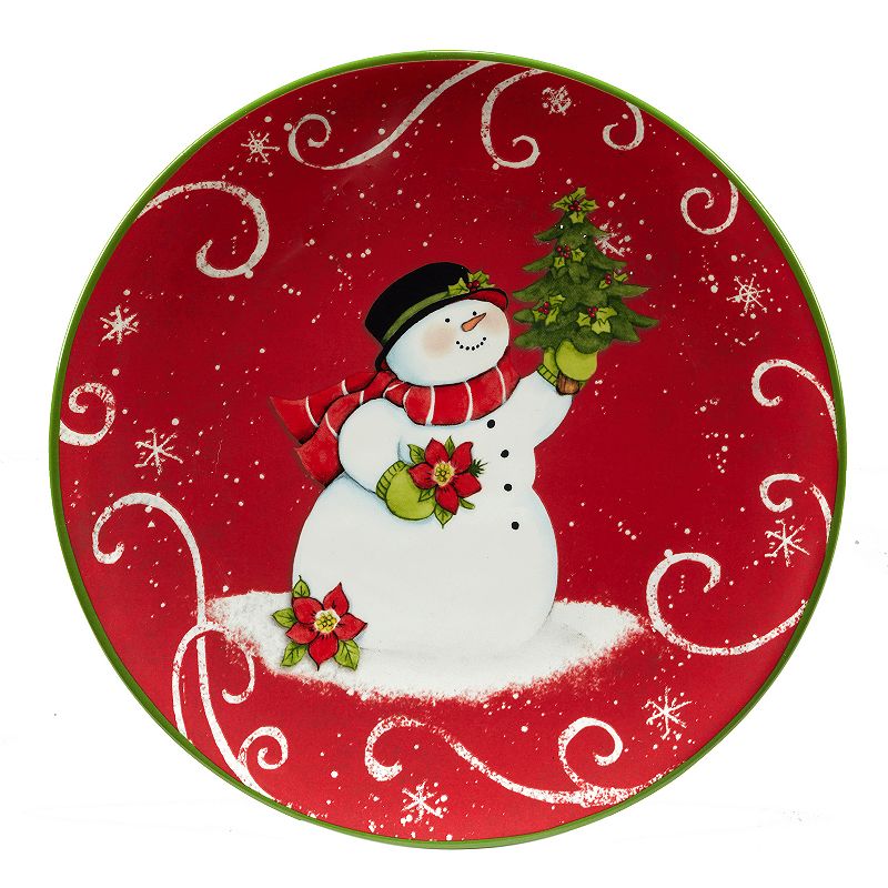 Certified International Holiday Magic Santa 4-pc. Dessert Plate Set