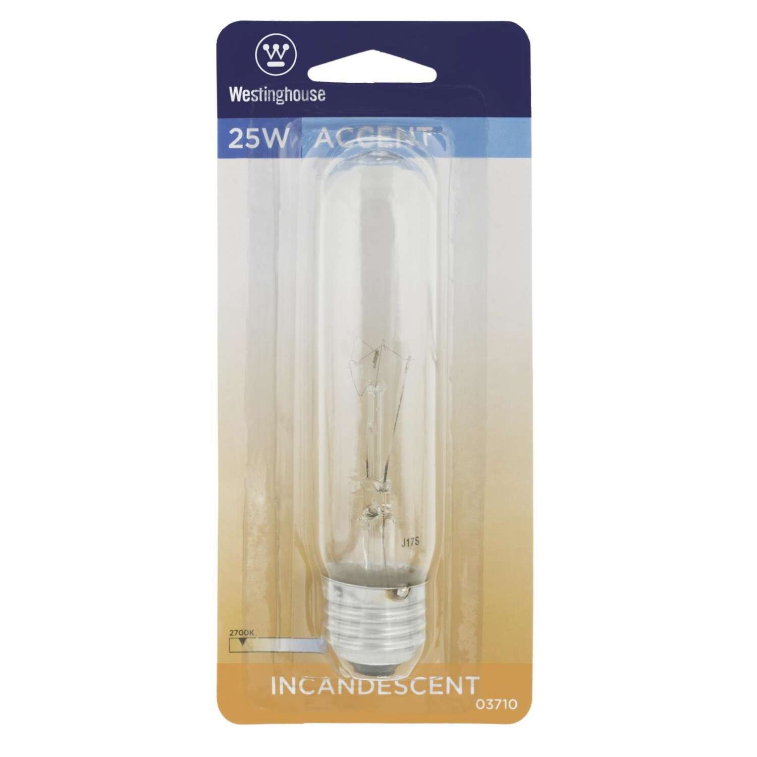 Westinghouse 25 W T10 Tubular Incandescent Bulb E26 (Medium) White 1 pk