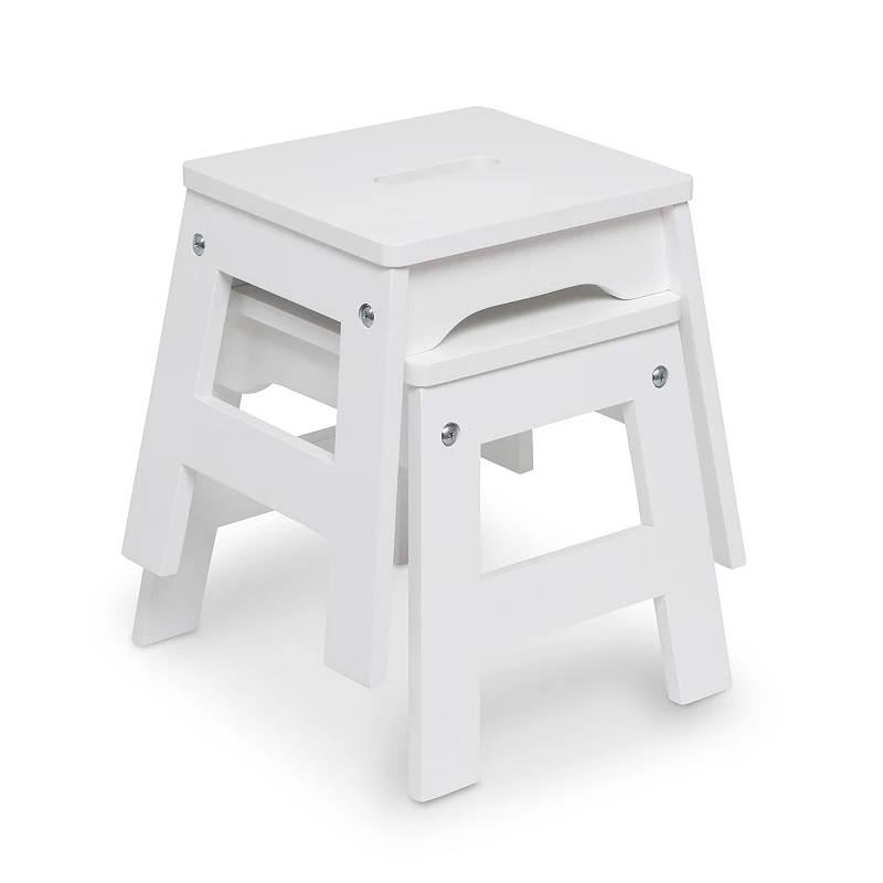 Melissa and Doug Set of 2 Portable Wooden Stools