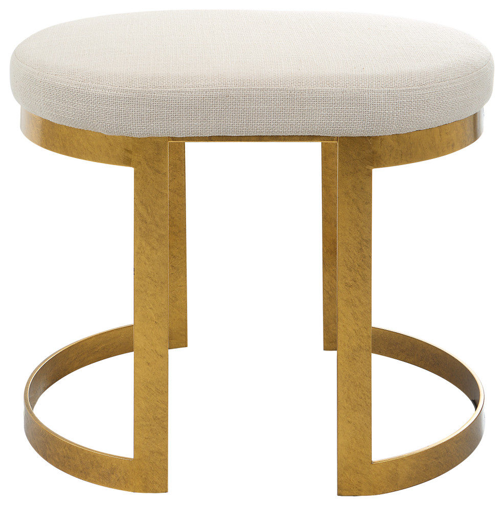 Infinity Gold Accent Stool   Contemporary   Accent And Garden Stools   by Ownax  Houzz