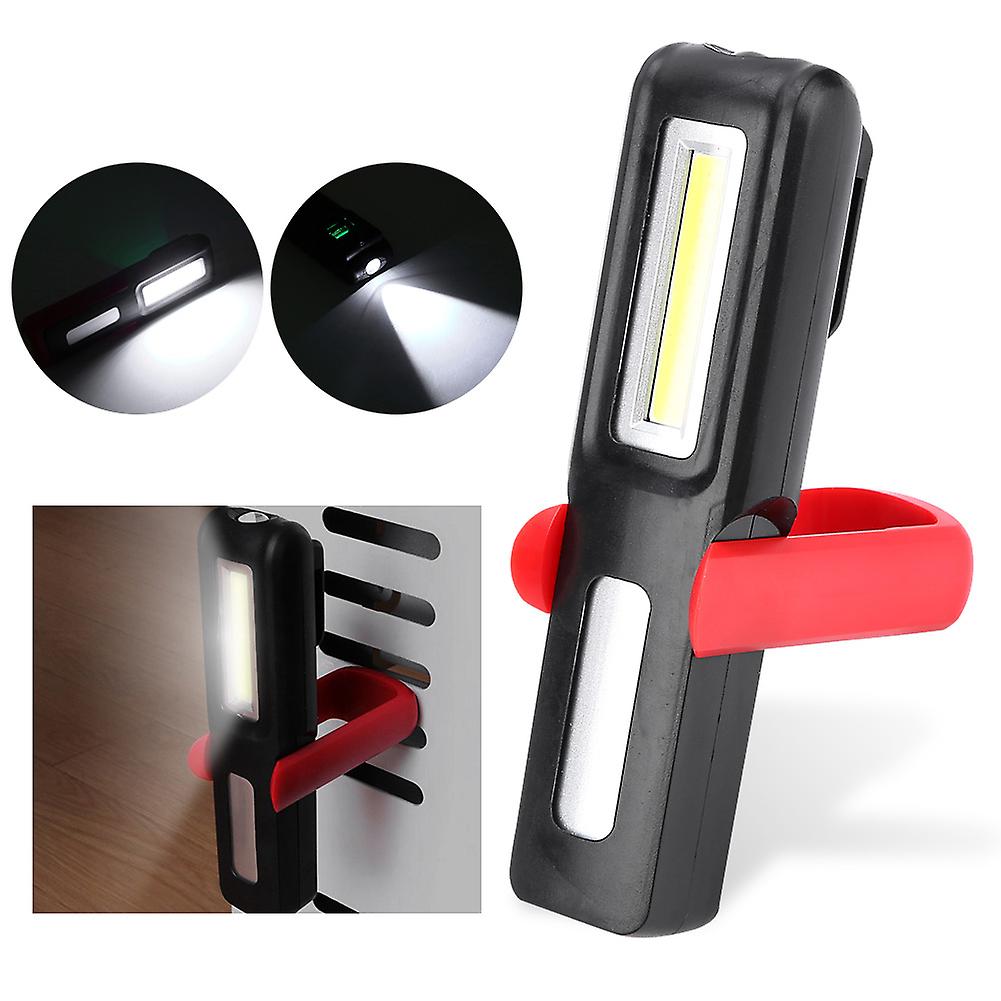 Usb Charging With Magnetic Bracket Led Flashlight Outdoor Lighting Cob Work Car Emergency Light