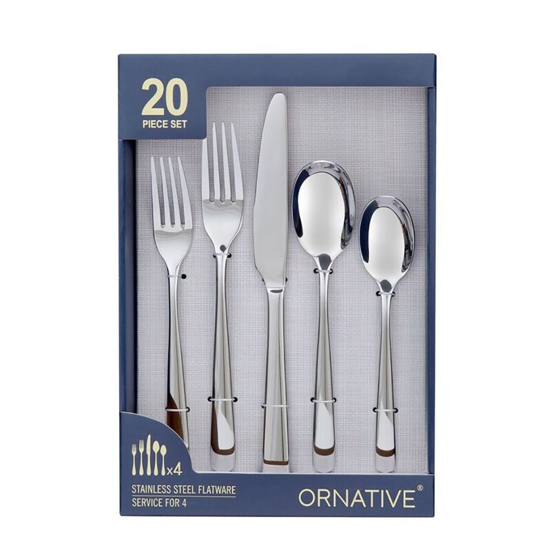 Ornative Aabbye 18/0 Stainless Steel 20 Pieces Flatware Set   10.63\