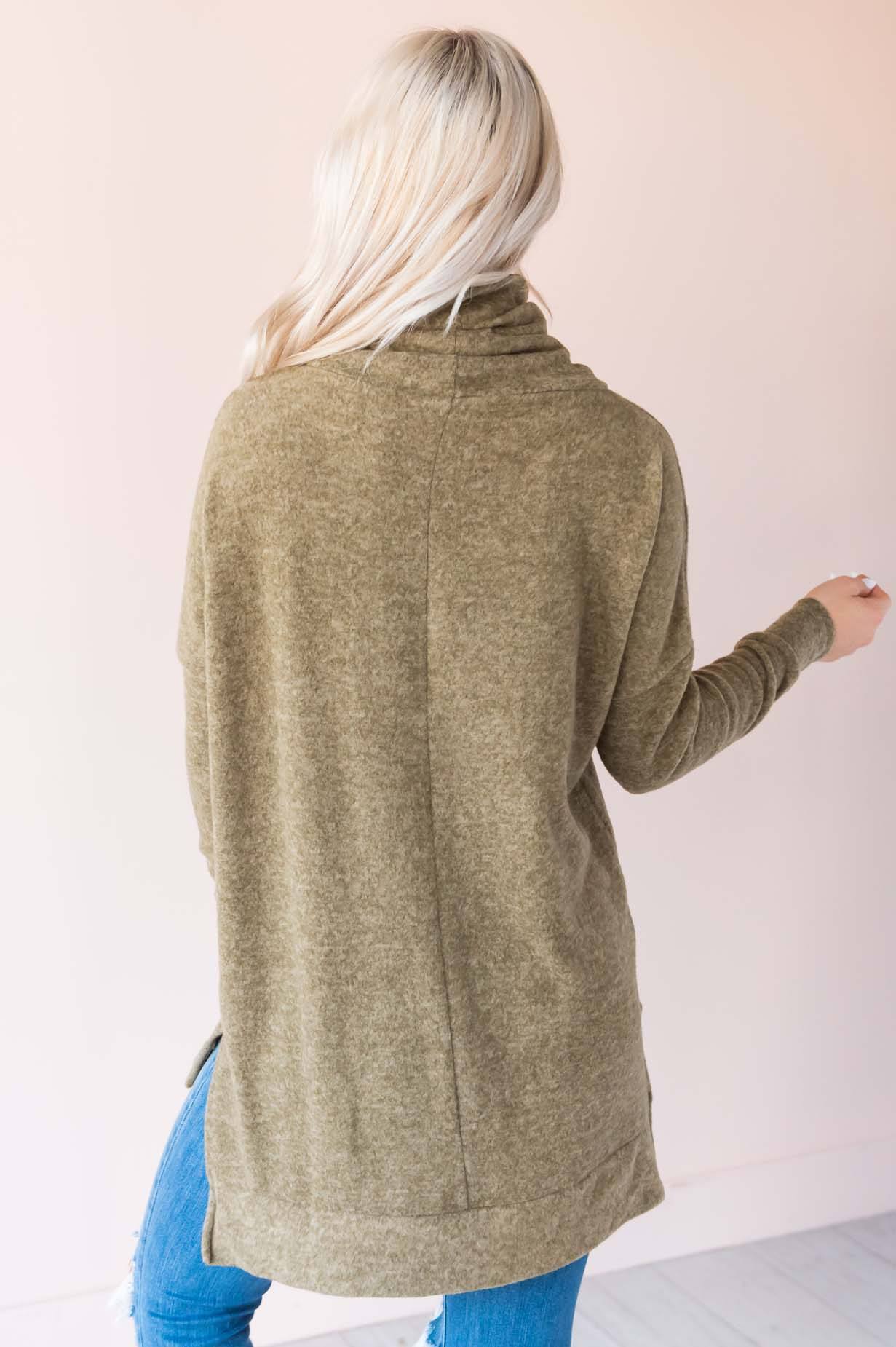 Comfy Cozy Modest Turtleneck Sweater