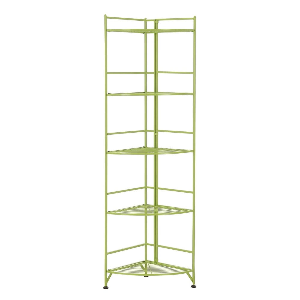 Convenience Concepts Xtra Storage 5 Tier Folding Metal Corner Shelf