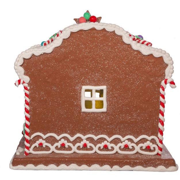 Kurt Adler 12 5 inch Battery operated Light Up Nativity Gingerbread House