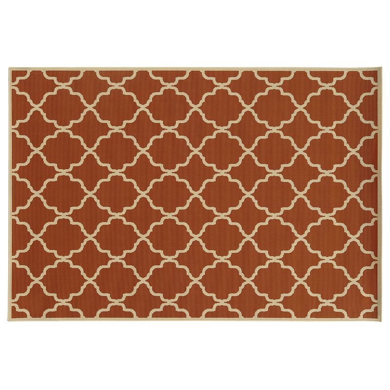 StyleHaven River Geometric Lattice Indoor Outdoor Rug